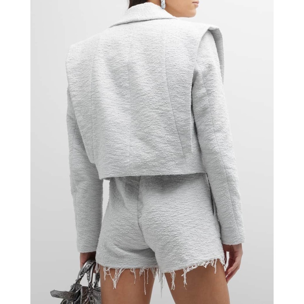 NWT Oceana Cropped Open Front Structured Jacket / Size 10 - Picture 6 of 8